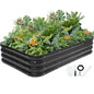 G GOOD GAIN Raised Garden Bed Outdoor, 4-in-1 Modular Metal Planter, Grey - color: Gray, size: 5x3x1ft(1pcs)