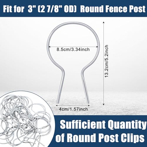 Hicarer 200 Pcs 2-7/8''OD Twist Fence Ties 9 Gauge Galvanized Steel, Silver - color: Silver, size: 2-7/8" OD