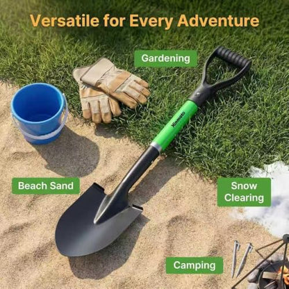 Kids Beach Shovel 28 Inch Mini Small Fiberglass Handle Garden Digging Green