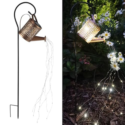 MCSSWC Solar Watering Can Landscape LED Light, Outdoor Waterproof Solar Garden Lawn Patio Yard Pathway Décor Gift and Present with Shepherd Hook - style: Watering Can