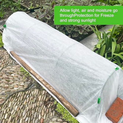 Plant Covers Freeze Protection 8x40ft Frost Cloth for Winter Outdoor - size: 8'x40'