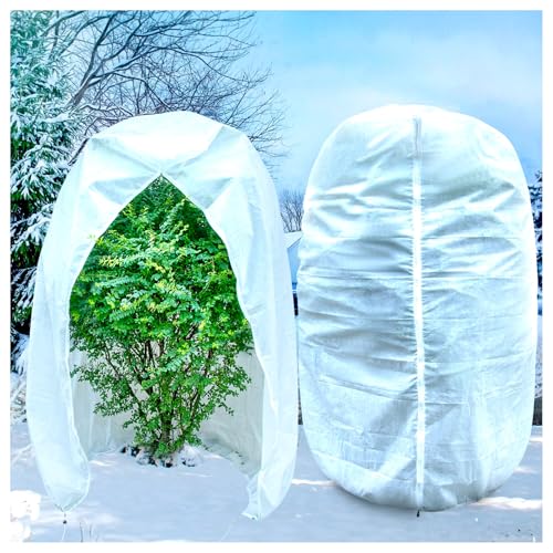 2 Pcs Plant Covers Freeze Protection, Frost Cloths for Plants, 7.9×5.9ft - size: 7.9x5.9 Ft 2Pcs
