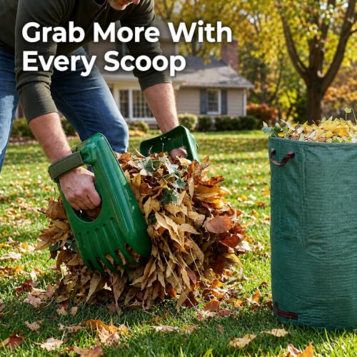 Gardzen Plastic Large Leaf Scoop Hand Rakes - style: Scoops