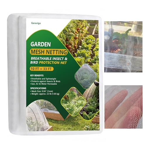 Durable Garden Fine Mesh Netting, 10x33ft Insect Netting for Plant - size: 10 x 33 ft