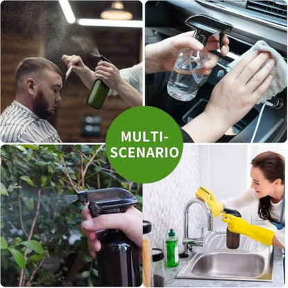 Arkeiliy 2-Pack Leakproof Spray Bottles (300ml/10oz) - Adjustable Nozzle for Fine Mist & Jet Stream | Premium Refillable Plastic Bottles for Hair Styling, Plant Misting, Cleaning Solutions (C+B) - color: C+B