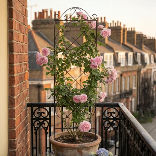 Thealyn 4 Pack 48" x 12.5" Metal Trellis for Potted Plants and Planters - size: 48 inch