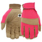 Miracle-Gro MG86205 General Utility Gloves – [Medium/Large], Synthetic Leather Padded Palm Gloves, Spandex Back, Adjustable Hook and Loop Wrist - size: Medium-Large