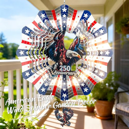 250th Christmas Ornament American Eagle 12 Inch Wind Spinner - size: American Eagle