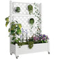 Fancyango Raised Garden Bed with Wheels 61.2" H -Medium Ashen - color: Medium Ashen, size: 61.2"H