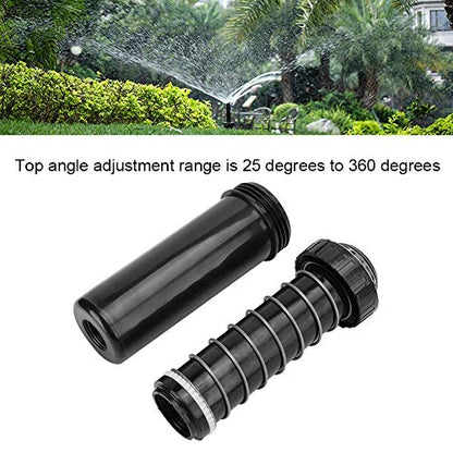 Buried Irrigation Sprinkler with Built-in Filter, Auto Lifting, 25-360 Degree Adjustment, DN20 G3/4 Female Thread, 4-12m Range, Engineering Plastics