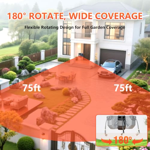 Retractable Garden Hose Reel, 1/2 in x 75 ft - size: 1/2" 75FT