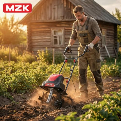 MZK 12-Inch 10.5A Electric Tiller Cultivator,Garden Rototiller 8-Inch Depth - size: 12inch
