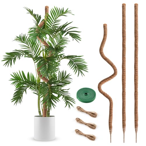 3 Pack Moss Pole 63 Inch Monstera Plant Sticks Support Tall Long Stakes - color: 3 Pack