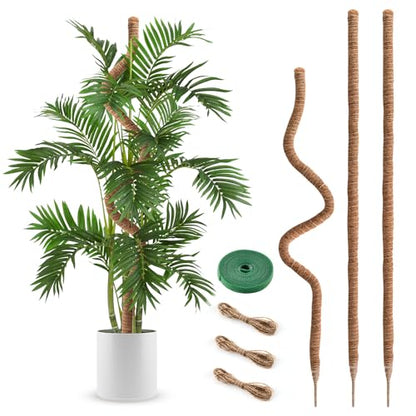 3 Pack Moss Pole 63 Inch Monstera Plant Sticks Support Tall Long Stakes - color: 3 Pack