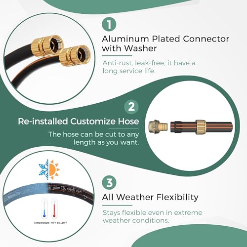 Giraffe Tools Leader Hose 5/8", 6ft Short Garden Hose - size: 6FT Double Females
