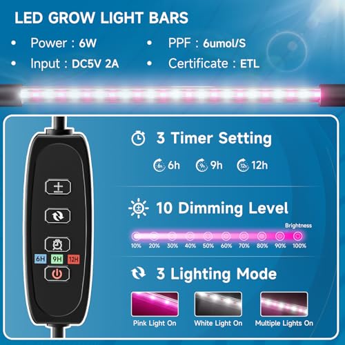 Hon&Guan 30-Cell Seed Starting Kit with Heat Mat and LED Grow Lights - size: 1 Pack