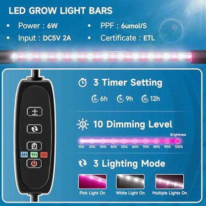 Hon&Guan 30-Cell Seed Starting Kit with Heat Mat and LED Grow Lights - size: 1 Pack
