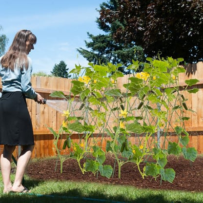 Cucumber Trellis 2 Pack,Foldable A-Frame Garden Trellis - color: Green, size: 39.4" H