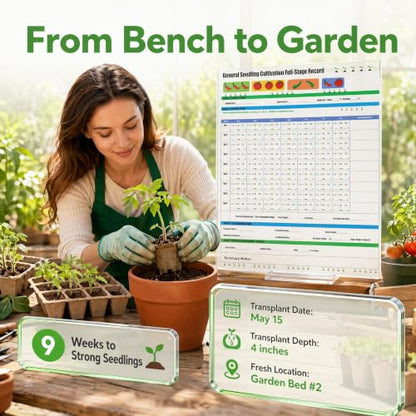 Acrylic Reusable Seedling Cultivation Record Board for Seed Starter Tray Seedling Tray (2PCS)
