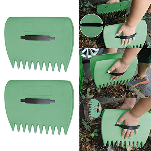 2-Pack Leaf Scoops, Large Leaf Grabber Claws with Ergonomic Handles