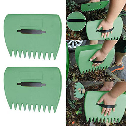 2-Pack Leaf Scoops, Large Leaf Grabber Claws with Ergonomic Handles