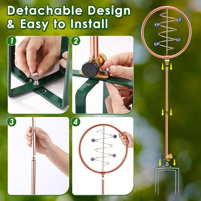 34" Ornamental Sprinkler, 360° Rotating, Wave Circle - style: Wave Circle