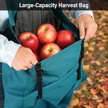 Gardening Apron, Garden Apron with Quick Release Pockets,Water Resistant Oxford with Adjustment Cross Strap,Farm Work - color: Emerald Green