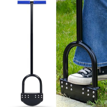 One-Piece 41in Manual Edger Lawn Tool with Spring Steel Blade - size: 41" One-piece