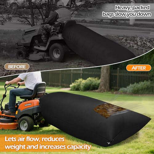 78.7"x51.1" 420D Oxford Lawn Tractor Grass Bag for 54" Riding Mowers - size: 78.7x51.1 Inch
