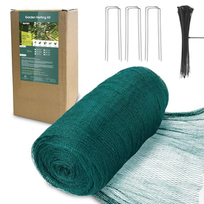 RIFNY Bird Netting for Garden Protection, Anti Bird Mesh Garden Netting - size: 13 x 16.5 FT - 5/8 inch Mesh