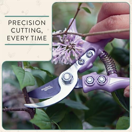 Modern Sprout Bypass Hand Pruners - Scissors - Gardening Tools - Ocean - color: Ocean