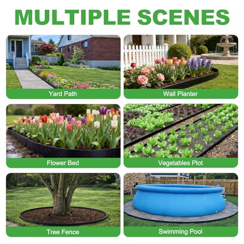 66.6FT Metal Landscape Edging, 20-Pack 40"Lx6.5"H Rust-Proof Border - color: 6.5In Tall, size: 20 Pack