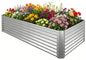 6x3x2ft Raised Garden Bed, Deep Root Planter Box, Silver,1 Pack - size: 6x3x2FT