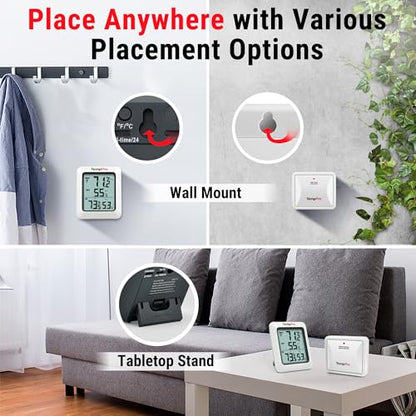 TempPro TempAir 500 FT Indoor Outdoor Thermometer Wireless with 2 Sensor - size: 2