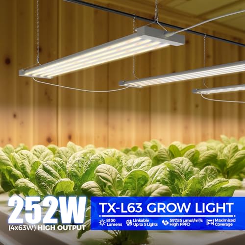 Barrina TX-L63 3FT LED Grow Light, 252W (4 x 63W), 4 Panels Wider Coverage - color: GrowForce Spectrum, size: 3FT-4 Packs
