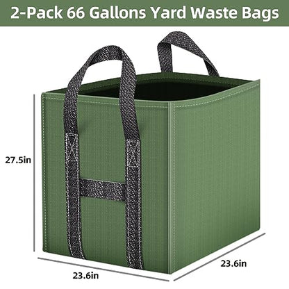 Yard Waste Bags, Reusable Foldable Garden Leaf Bag Lawn Bags