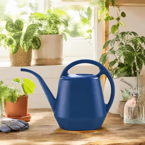 Fasmov Plastic Watering Can, Blue, 1-Gallon