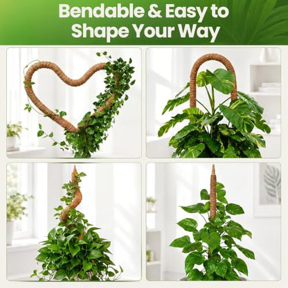 2Pcs 28'' Moss Pole Monstera Plant Support - Plant Stakes for Indoor Plants - size: 2-Pack (28 in)