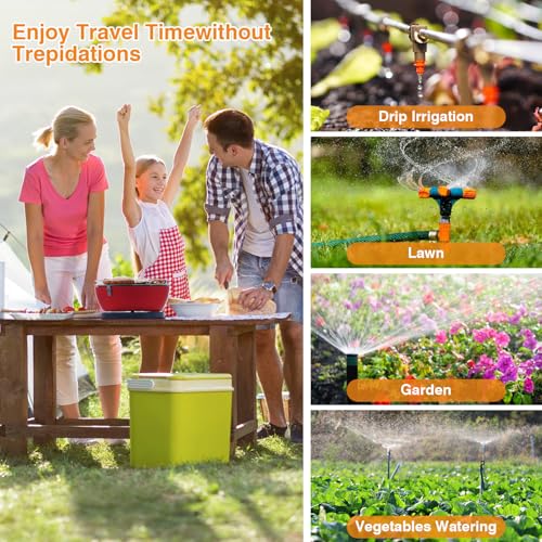 Smart WiFi Sprinkler Timer 3 Zone, Water Timer for Garden Hose Irrigation - style: 3 Outlet- Brass Inlet