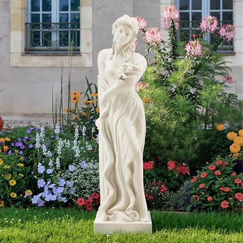 51" Nymph Garden Statue, Roman Goddess Sculpture for Outdoor Decor - size: 51" H Nymph