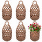 6 Pcs Macrame Wall Plant Hanger, Boho Plant Hanger Basket Cotton Rope 4"x8"