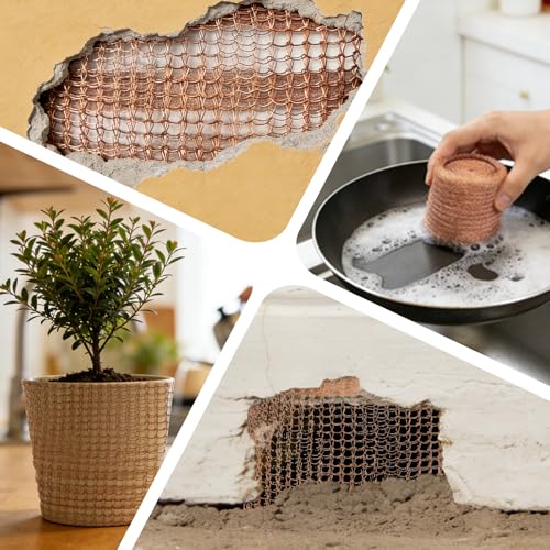 5" X 100 Ft Copper Mesh Rodent Control, Premium Copper Wool