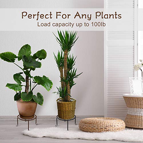 Lewondr 3 Pack Potted Plant Stand