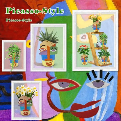 Midogaigai Abstract Face Planter Pots for Indoor Plants&Flowers Home Decor - style: Eclectic
