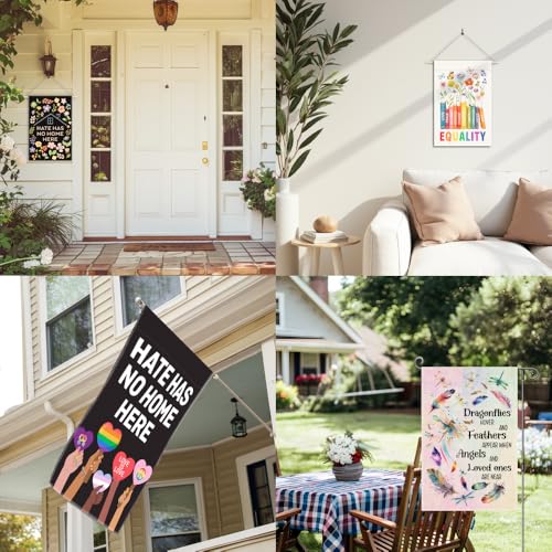 Perfectinsoy No Mow May Starts Here Pollinator Garden Garden Flag 12x18 - color: Beige13