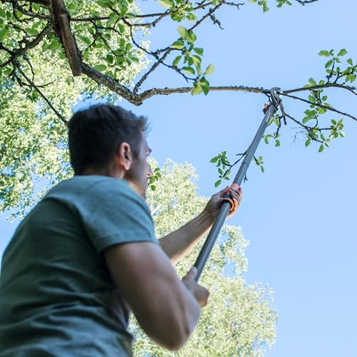 Fiskars 5 Ft Compact Cordless Tree Trimmer, Rotating Pruner Head, Yard Care - style: 5 ft Rope-Free Pruner