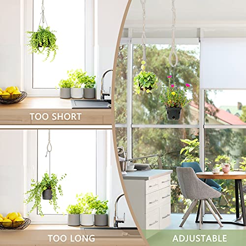 4 Pcs Macrame Hanging Plant Extender, Adjustable Plant Hanger Extender