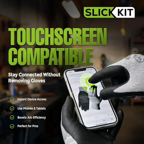 MicroFoam Nitrile Coated Work Gloves 6 Pairs, Superior Grip & Dexterity, Seamless Knit Liner, Breathable, Versatile - size: Large/9