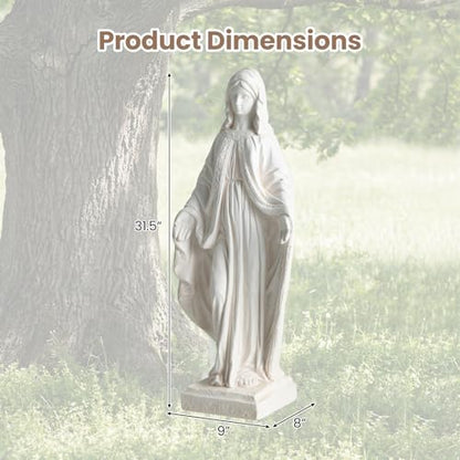 Giantex Virgin Mary Garden Statue 31.5", Blessed Mother Outdoor Statue - style: Virgin Mary – Blessing
