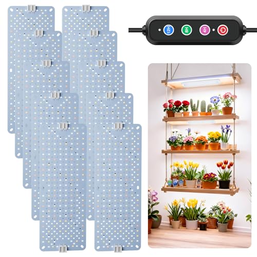 10 Pack Grow Lights for Indoor Plants, 1920LEDs Plant Lights with Timer - color: Panel Grow Lights 12W(Pack 10)
